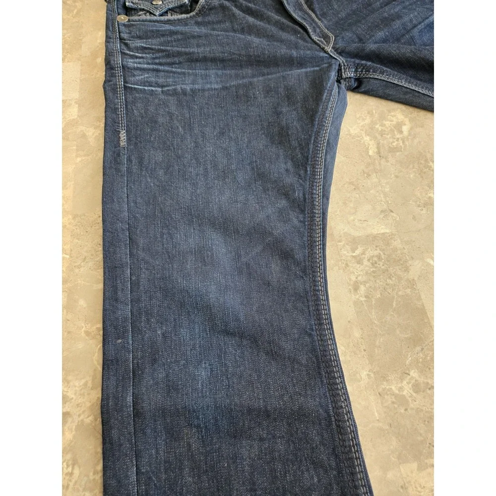 True Religion Ricky Big QT Jeans Men's 40 Medium Blue Thick Stitch Made in USA